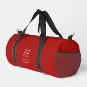 Elegant Monogram Red Duffle Bag (Rechte Ecke)