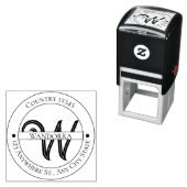 Elegant Monogram Return Address Self-inking Stamp Permastempel (Beispiel)