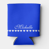 Elegant Monogram Royal Blue Dosenkühler (Vorderseite)