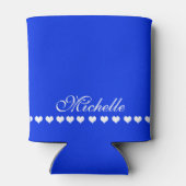 Elegant Monogram Royal Blue Dosenkühler (Rückseite)