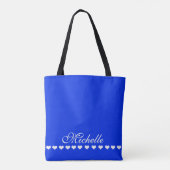 Elegant Monogram Royal Blue Tasche (Rückseite)
