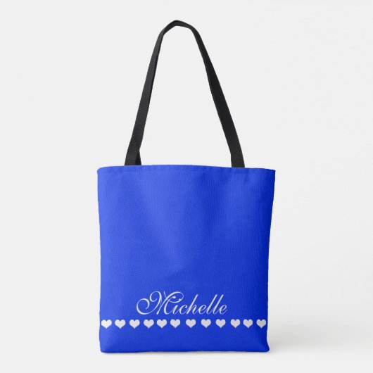 Elegant Monogram Royal Blue Tasche (Rückseite)