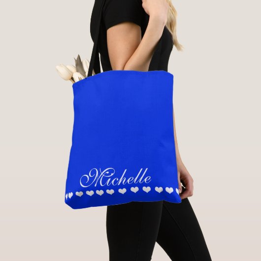 Elegant Monogram Royal Blue Tasche (Von Nahem)