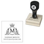 Elegant, Monogram, Royal, Crown, Logo Gummistempel (Stempel)