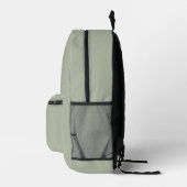 Elegant Monogram Sage Green Bedruckter Rucksack (Rechts)