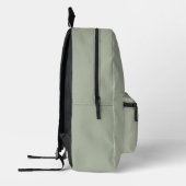 Elegant Monogram Sage Green Bedruckter Rucksack (Links)