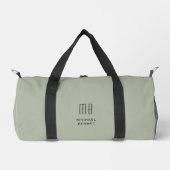 Elegant Monogram Sage Green Duffle Bag (Vorderseite)