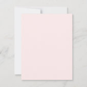 Elegant Monogram Script Blush Pink Mitteilungskarte (Rückseite)