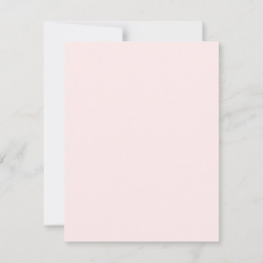 Elegant Monogram Script Blush Pink Mitteilungskarte (Rückseite)