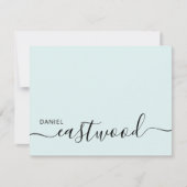 Elegant Monogram Script  Mitteilungskarte (Vorderseite)