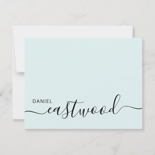 Elegant Monogram Script  Mitteilungskarte (Vorderseite)