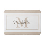 Elegant Monogram Script Name Badematte (Vorderseite)