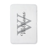 Elegant Monogram Script Name Badematte (Vorderseite Vertikal)