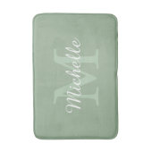 Elegant Monogram Script Name Badematte (Vorderseite Vertikal)