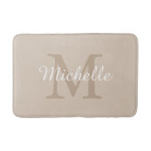 Elegant Monogram Script Name Badematte (Vorderseite)