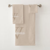 Elegant Monogram Script Name Badhandtuch Set (Insitu)