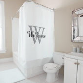 Elegant Monogram Script Name Duschvorhang (Beispiel)