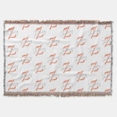 Elegant Monogram Script Name Pattern Throw Blanket Decke (Vorderseite)