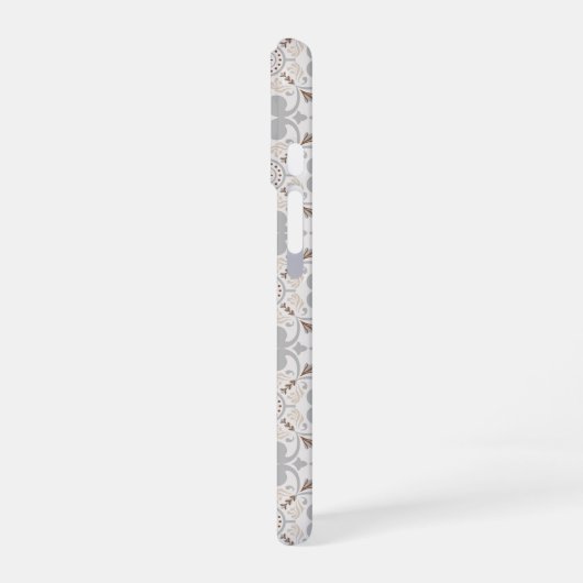 Elegant Monogram Script Name Spanish Tile iPhone 16 Hülle (Linke Seite)