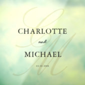 Elegant, Monogram, Script-Schriftart Fensteraufkleber (Blatt 3)