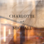 Elegant, Monogram, Script-Schriftart Fensteraufkleber (Blatt 2)