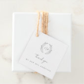 Elegant Monogram Simple Wedding Danke Geschenkanhänger (Beispiel)