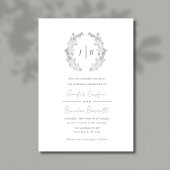 Elegant Monogram Simple Wedding Einladung