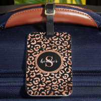 Elegant Monogram Stylish Leopard Animal Print