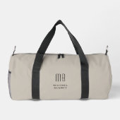 Elegant Monogram Taupe Beige Duffle Bag (Rückseite)