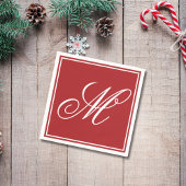 Elegant Monogram Ursprüngliches Weihnachtsfest-Par Serviette