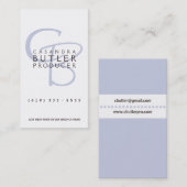 Elegant Monogram Visitenkarte (Vorne/Hinten)