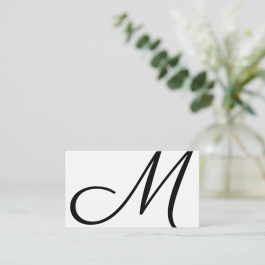 Elegant Monogram Visitenkarte (Stehend Vorderseite)