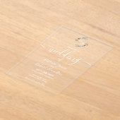 Elegant Monogram Wedding Acryleinladungen (Ablage )
