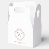 Elegant Monogram Wedding Classic White Geschenkschachtel (Geöffnet)