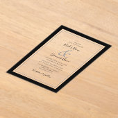 Elegant Monogram Wedding Clear Transparent Acryleinladungen (Ablage )