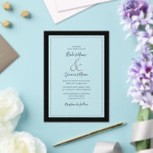 Elegant Monogram Wedding Clear Transparent Acryleinladungen (In Situ (Hochzeit))