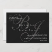 Elegant Monogram Wedding Einladung (Vorderseite)