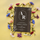 Elegant Monogram Wedding Einladung