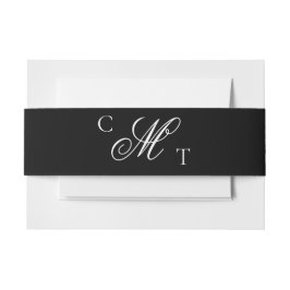 Elegant Monogram Wedding Einladung Einladungsbanderole