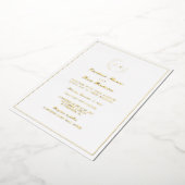Elegant Monogram Wedding Folieneinladung (Gedreht)