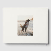 Elegant Monogram Wedding Foto Burnt Orange Gästebuch (Rückseite)