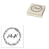 Elegant Monogram Wedding Gummistempel (Stempel)