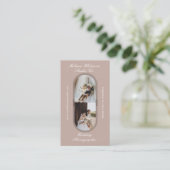 Elegant Monogram Wedding Photographer Arch Photos Visitenkarte (Stehend Vorderseite)