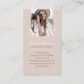 Elegant Monogram Wedding Photographer Arch Photos Visitenkarte (Rückseite)