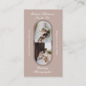 Elegant Monogram Wedding Photographer Arch Photos Visitenkarte (Vorderseite)