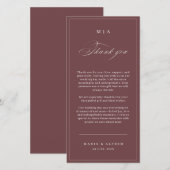 Elegant Monogram Wedding Thank You Card QR Code Dankeskarte (Vorne/Hinten)