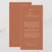 Elegant Monogram Wedding Thank You Card QR Code Dankeskarte (Vorne/Hinten)