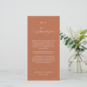 Elegant Monogram Wedding Thank You Card QR Code Dankeskarte (Stehend Vorderseite)