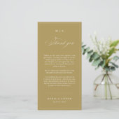 Elegant Monogram Wedding Thank You Card QR Code Dankeskarte (Stehend Vorderseite)