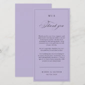 Elegant Monogram Wedding Thank You Card QR Code Dankeskarte (Vorne/Hinten)